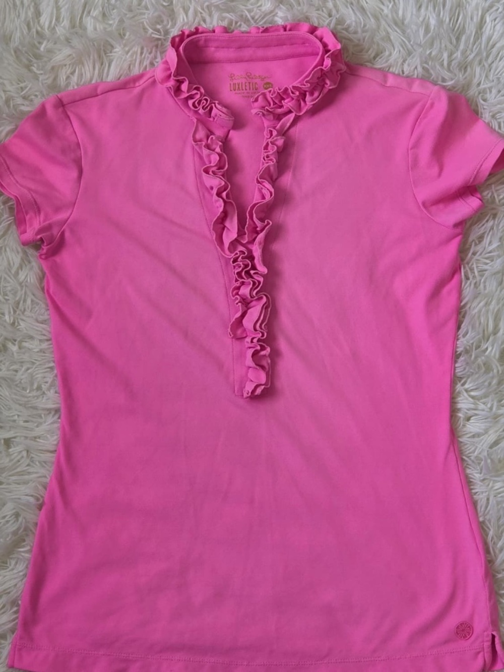 Lilly Pulitzer Luxletic Frida Ruffle Polo